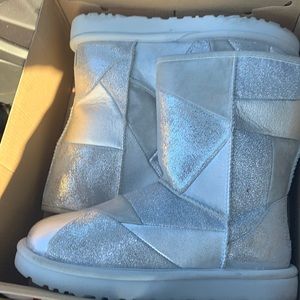 Ugg boots silver patchwork
